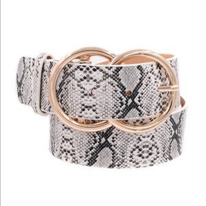 NEW Fashion Nova Belt - White Snake